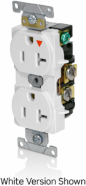 20 Amp Isolated Ground Duplex Receptacle, Industrial Grade, Blue, 125 Volt