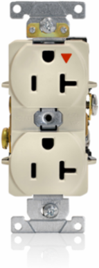 20 Amp Isolated Ground Duplex Receptacle Outlet, Industrial Grade, 125 Volt, NEMA 5-20R