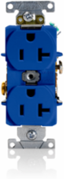 20 Amp Heavy-Duty Industrial Grade Duplex Receptacle, Self-Grounding, NEMA 5-20R