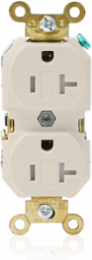 20 Amp Tamper-Resistant Duplex Receptacle Outlet, NEMA 5-20R, Nylon Body
