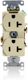 20 Amp Duplex Receptacle, Industrial Grade, Self-Grounding, PBT Body, 125 VAC