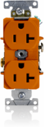 20 Amp Duplex Receptacle/Outlet, Industrial Grade, Self-Grounding