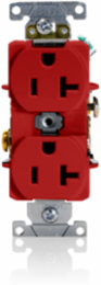 20 Amp Duplex Receptacle, Industrial Grade, Thermoplastic Nylon, 125 Volt