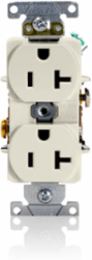 20 Amp Duplex Receptacle Outlet, Heavy-Duty, Self-Grounding, Light Almond