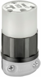 Straight Blade Connector 20 Amp 125 Volt NEMA 5-20R Industrial Grade Black-White