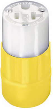 20 Amp 125 Volt Industrial Grade Straight Blade Connector, NEMA 5-20R