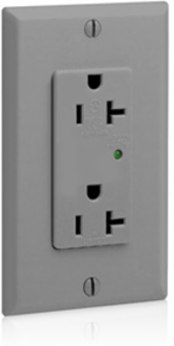Decora Plus 20 Amp Surge Protective Duplex Receptacle Outlet, 125 Volt, NEMA 5-20R