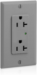Decora Plus 20 Amp Surge Protective Duplex Receptacle Outlet, 125 Volt, NEMA 5-20R