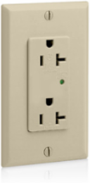 Decora Plus 20 Amp 125 Volt Surge Protective Duplex Receptacle, Ivory