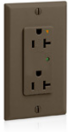 Decora Plus 20 Amp 125 Volt Surge Protective Duplex Outlet, NEMA 5-20R, Brown