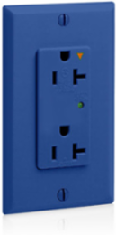 Decora Plus 20 Amp 125 Volt Surge Protective Duplex Receptacle Outlet, Commercial Grade, NEMA 5-20R