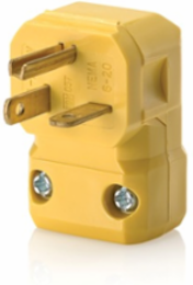 Python Industrial Grade 20 Amp 250 Volt Straight Blade Plug, NEMA 6-20P