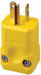 Python 20 Amp 250 Volt Straight Blade Plug, NEMA 6-20P, Grounding, Yellow