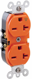 20 Amp Isolated Ground Duplex Receptacle, NEMA 6-20R, 250 Volt, Heavy-Duty