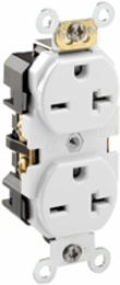 20 Amp Duplex Receptacle Outlet, Industrial Grade, Self-Grounding, NEMA 6-20R