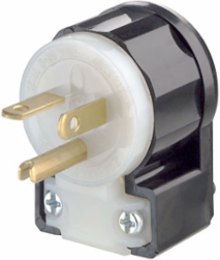 Industrial Grade 20 Amp 250 Volt Straight Blade Plug, NEMA 6-20P, Nylon Body