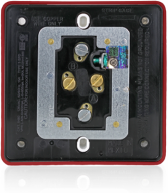 15 Amp Surge Protected Quadruplex Receptacle, Industrial Grade, NEMA 5-15R