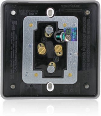 Surge Protected Quadruplex Receptacle 20 Amp 125 Volt Industrial Grade