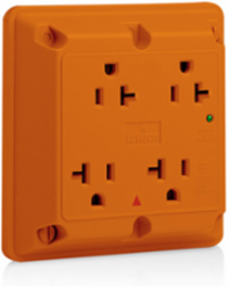 20 Amp Surge Protected Quadruplex Receptacle, Heavy Duty, NEMA 5-20R, 125 Volt