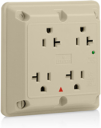 20 Amp 125 Volt Heavy Duty Surge Protected Quadruplex Receptacle