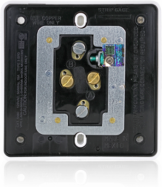 20 Amp Surge Protected Quadruplex Receptacle, 125 Volt NEMA 5-20R, Industrial Grade