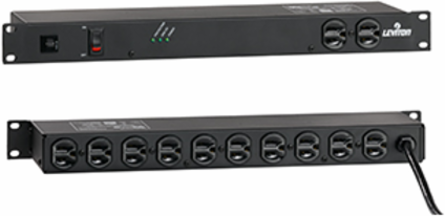 Surge Protector PDU, 15 Amp, 120 Volt, 19 Inch Rack Mount, 540 Joules, 12 Feet Cord