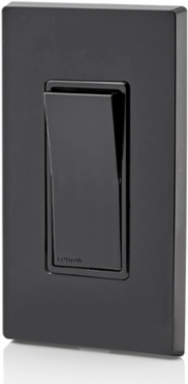 15 Amp Decora Rocker Switch, Self-Grounding, 120/277 Volt, Black