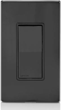 15 Amp Decora Rocker Switch, Self-Grounding, 120/277 Volt, Black