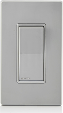 15 Amp Decora Rocker Switch 120/277 Volt, Self-Grounding, Gray