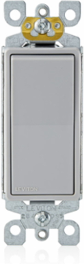 15 Amp Decora Rocker Switch 120/277 Volt, Self-Grounding, Gray