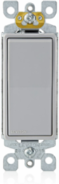15 Amp Decora Rocker Switch 120/277 Volt, Self-Grounding, Gray