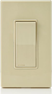 15 Amp Decora Single-Pole Switch, Self-Grounding, Ivory, 120/277 Volt