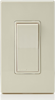 15 Amp Decora Single-Pole Switch, Self-Grounding, Light Almond, 120/277 Volt