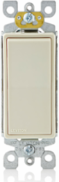 15 Amp Decora Single-Pole Switch, Self-Grounding, Light Almond, 120/277 Volt