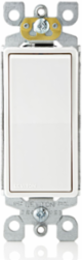 15 Amp Decora Single-Pole Rocker Switch, 120/277 Volt, Self-Grounding, White