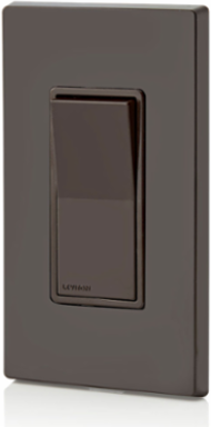15 Amp Decora 3-Way Rocker Switch, 120/277 VAC, Brown, Self-Grounding