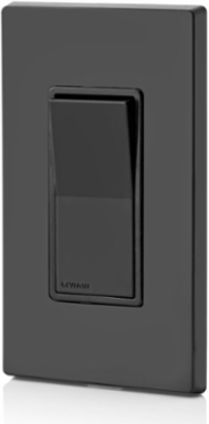 15 Amp Decora 3-Way Rocker Switch, 120/277 Volt, Self-Grounding, Black