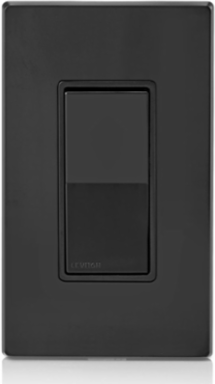 15 Amp Decora 3-Way Rocker Switch, 120/277 Volt, Self-Grounding, Black