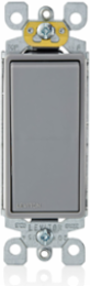 15 Amp Decora 3-Way Rocker Switch, 120/277 Volt, Self-Grounding, Gray