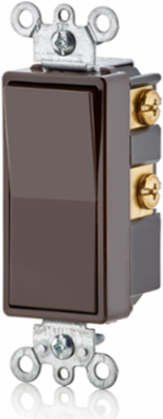 15 Amp Decora Rocker 4-Way Switch, Grounding, Mahogany, UL/CSA Certified