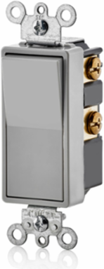 15 Amp Decora Rocker 4-Way Switch, 120/277V, Thermoplastic, Gray