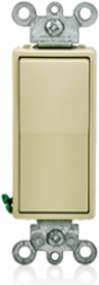 15 Amp Decora Rocker 4-Way Switch, Grounding, Ivory, 120/277 Volt