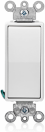 15 Amp Decora Rocker 4-Way Switch, 120/277 Volt, Grounding, White