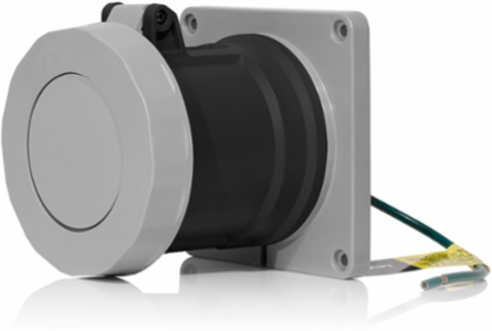 60 Amp IEC Pin & Sleeve Receptacle, 347/600 Volt, 3-Phase, IP66/IP67/IP68/IP69K