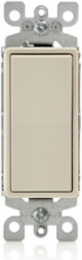 15 Amp Decora Rocker Single-Pole Switch, 120/277 Volt, Light Almond, Illuminated, Grounding
