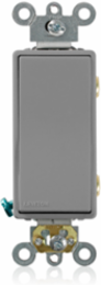 20 Amp Double-Pole Rocker Switch, Gray, 120/277 Volt, Commercial Spec Grade