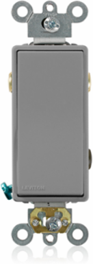 Decora Plus Rocker Switch, 20 Amp, 120/277 Volt, Commercial Grade, Gray