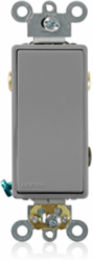 Decora Plus Rocker Switch, 20 Amp, 120/277 Volt, Commercial Grade, Gray