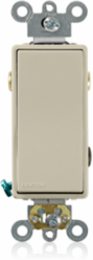 20 Amp Rocker 3-Way Quiet Switch, Commercial Spec Grade, Ivory, 120/277 VAC