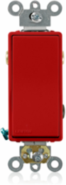 Decora Plus 20 Amp Rocker Switch, 3-Way, Red, Commercial Spec Grade